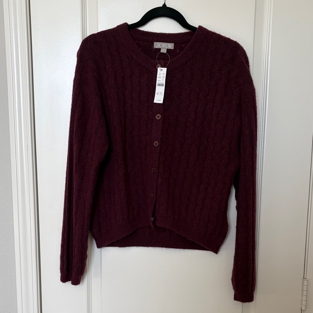 JCrew super soft pointelle cardigan